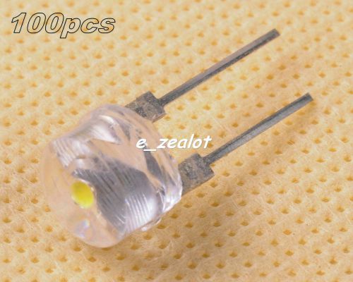 100pcs new straw hat 8mm 0.5w white led light emitting diode for sale