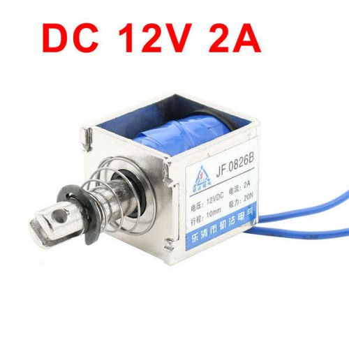 Push pull type open frame solenoid electromagnet dc12v 2a 4.4lb 10mm 20n 2kg for sale