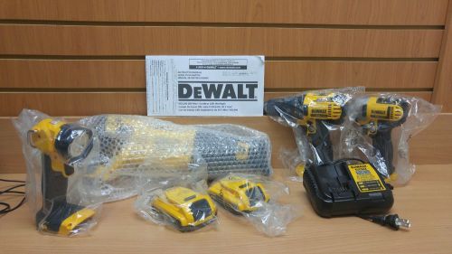 Dewalt dck490l2 cordless 20v li-ion drill driver sawzall light 4 tool combo kit for sale