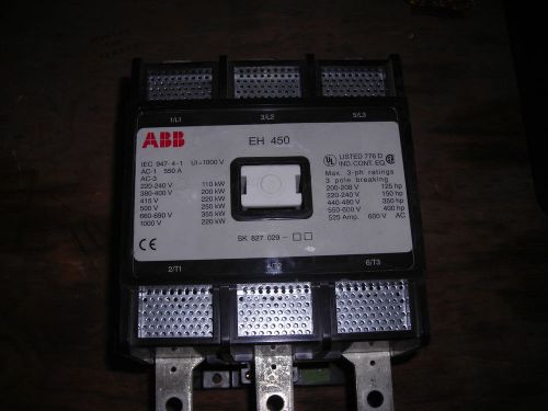 ABB EH 450  550 Amp 3 phase 220VAC Contactor  Clean