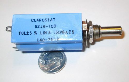 Clarostat 62ja  precision potentiometer  100 ohm 10-turns 2 watt   refurbished for sale