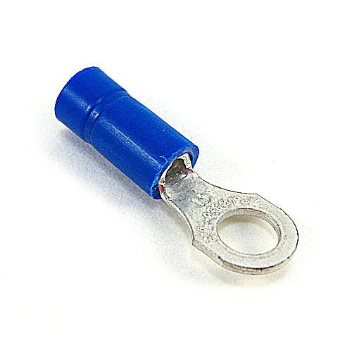 Ring terminal - insulated vinyl ring terminal for wire range 18-14 stud size #8 for sale