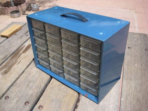 Vintage Old ***AKRO MILS*** Metal 24-Drawer Hardware Cabinet Organizer Tool