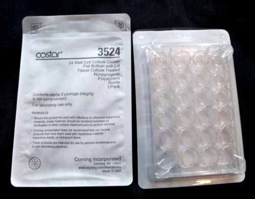 24 lot COSTAR CORNING 3524 24 WELL CELL CULTURE CLUSTER + LID STERILE Lab use