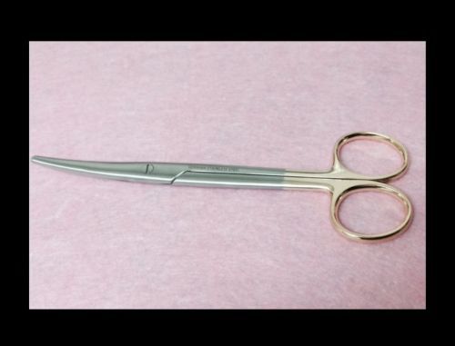 Tc dissecting scissor,6 1/2 &#034;(17 cm) curved, carb-n-sert, english pattern german ss for sale