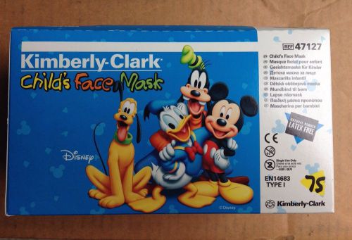 1 Box NEW Kimberly Clark Disney Child&#039;s Face Mask, 75 eaches latex free