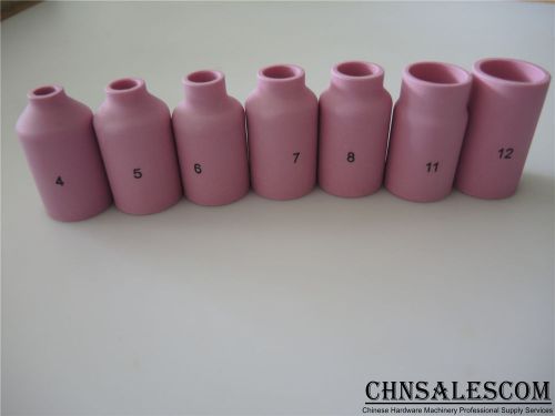 7pcs 4# 5#6#7#8#11#12 54n18 alumina nozzle gas lens cups for wp-17 wp-18 wp-26 for sale