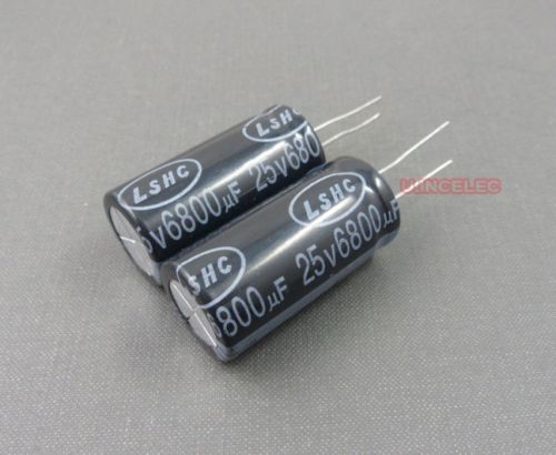 5pcs 6800uf 25v electrolytic capacitor long life 105degc ls for sale