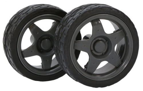 2.55 inch black press fit wheels (pair) by actobotics part # 595648 for sale