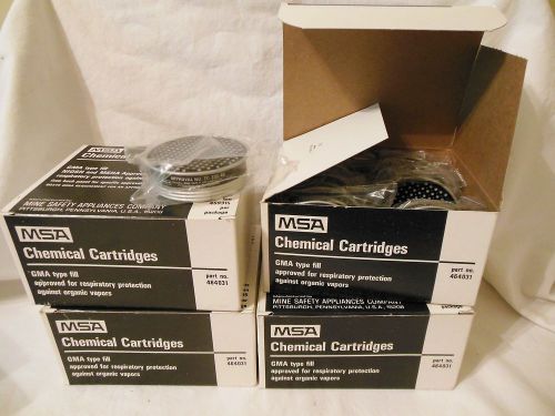 4 Boxes of 10 MSA Chemical Cartridges GMA type #464031 Factory Sealed NR      #1