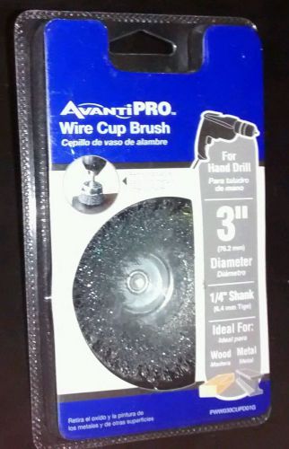 Brand New AvantiPro Stainless Steel 3&#034; Wire Cup Brush 1/4&#034; Shank Best Price