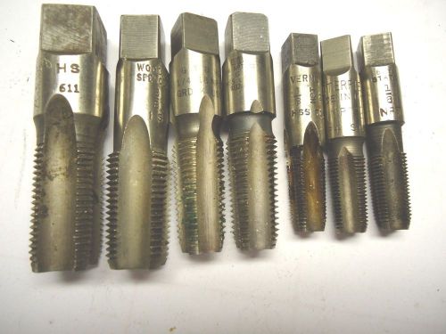 7 PIPE TAPS NPT  TWO 3/8&#034; TWO 1/4&#034; THREE 1/8&#034;