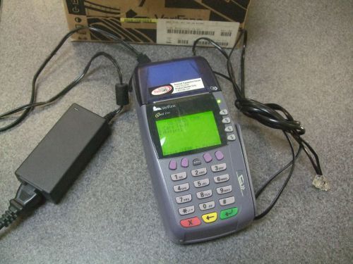 VeriFone Omni 3740 Credit Card Terminal Machine w/ Power Supply &amp; Box   #RT