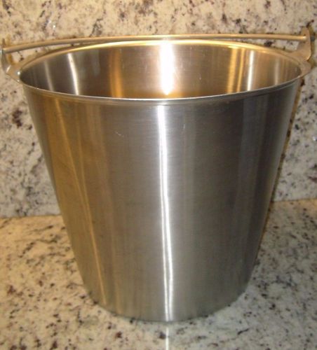 VOLLRATH 2-1/2 GALLON TAPERED  STAINLESS STEEL DAIRY PAIL W/HANDLES ECU 58130