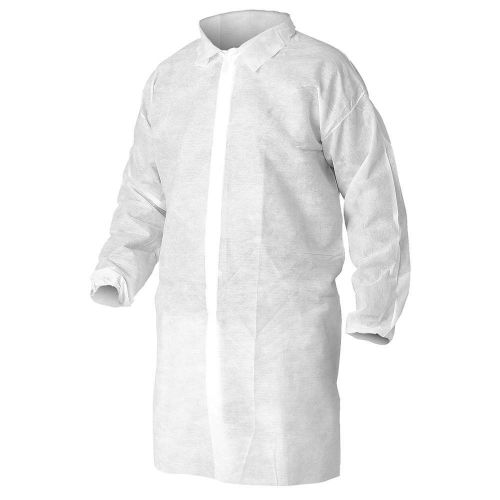 Kleenguard Protective Lab Coats 3XL Light Duty White Disposable 50 Pack 40106 PA