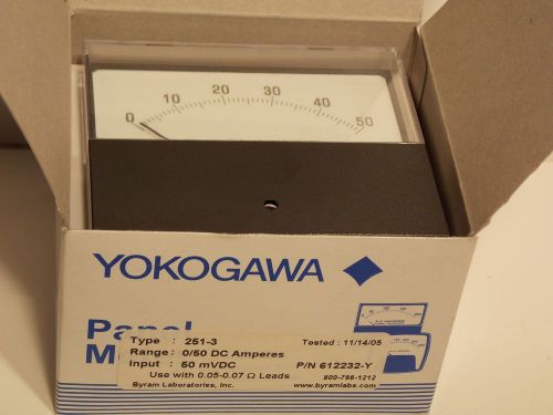 Reliance 612232-y yokogawa 0-50 dc amp panel meter ***nib*** for sale
