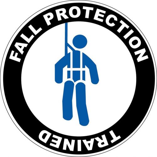 Fall Protection Trained Hard Hat Decal Helmet Sticker Safety Harness Scaffold