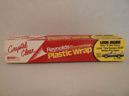 Vintage 1980&#039;s nos reynolds wrap plastic crystal clear discontinued box unopened for sale
