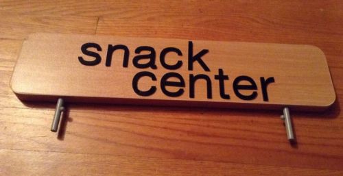 Wooden Snack Center Double Sided Retail Display Sign 3d letters