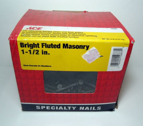 5 lbs masonry nails steel  flat  fluted  tapered 1  1/2&#034; length ace hardware for sale