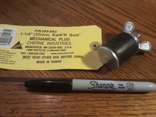 Cherne, 1-1/4&#034;  Mechanical Pipe Plug,  269883, New