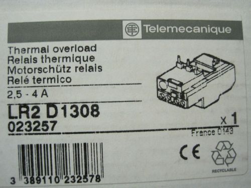 Telemecanique LR2 D1308 Thermal Overload **NEW**