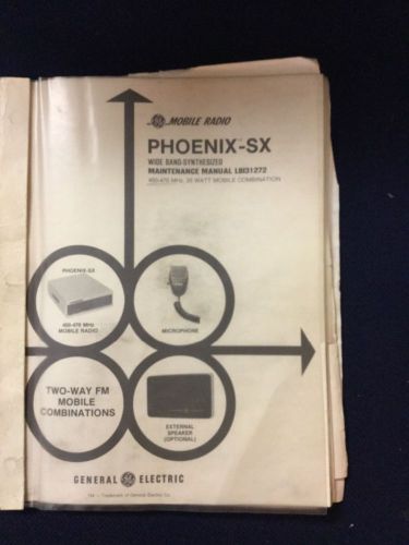 GE Phoenix-SX UHF 450-470 MHZ Service Manual HAM