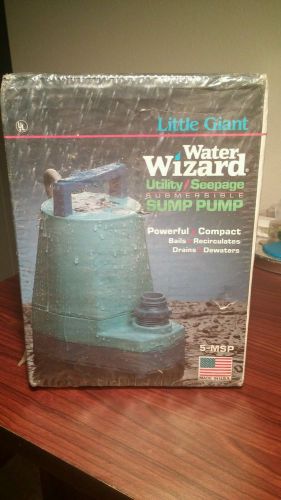 Little giant water wizard # 5-msp utility/seepage/submersible sump pump for sale