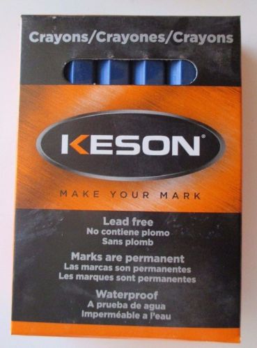 Keson Waterproof Permanent Blue Lumber Crayon 12CT