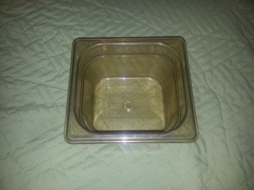 Rubbermaid Sixth Size Amber Pans 4 inch deep