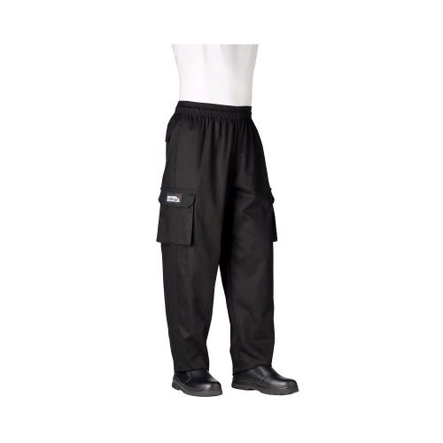 Chefwear 3200-30 SM Small Black Cargo Pants