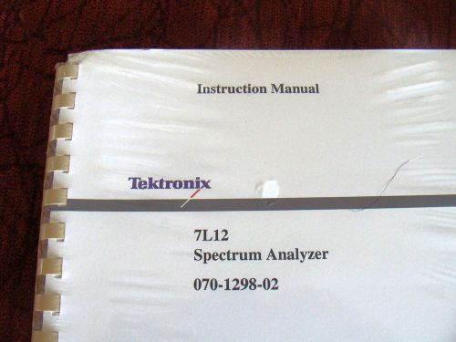 Tektronix 7L12 Spectrum Analyzer Instruction Manual - New - 070-1298-00