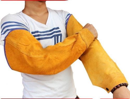 Split Leather Welding Sleeves Protective Heat Arm Sleeve