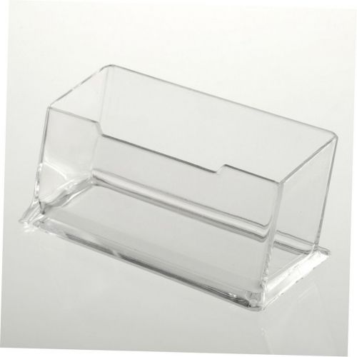 Clear Desktop Business Card Holder Display Stand Acrylic Plastic Desk Shelf GU