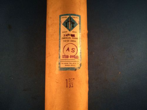New Imported/Indian 1-27/32&#034; HSS Screw Machine Drill