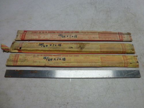 LOT of STARRETT 496 OIL HARDENING PRECISION GROUND FLAT STOCK, 15/64&#034; X 1&#034; X 18&#034;