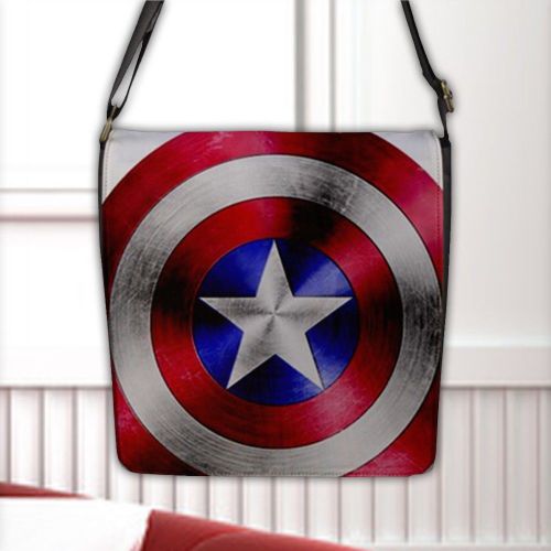 Captain America Shield Avengers Flap Closure Shoulder Nylon Messenger Bag