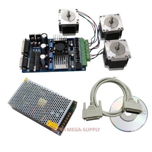 Cnc kit 3 axis tb6560 stepper motor driver mill router nema 23 motor 24v10a psu for sale