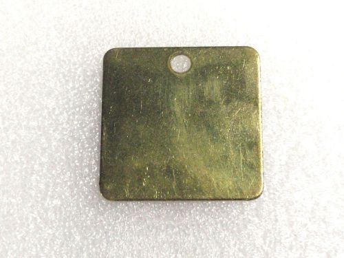55 Square 1 1/4&#034; Blank Brass Tags
