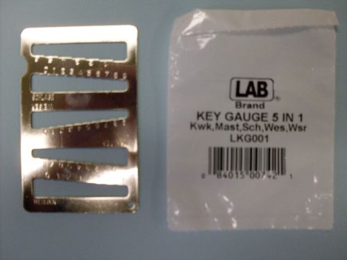 Lab 5 in 1 key gauge for Kwikset, Schlage, Weslock, Weiser and Master locks