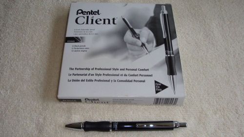 12 Pentel Client 0.5mm Automatic Pencil, Black Barrel NEW