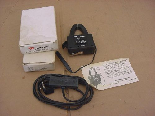 NICE TRIPLETT MODEL 10 CLAMP ON ADAPTER 60-211 &amp; ADAPTER LEAD NO. 79-415