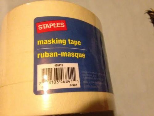 Masking tape general use 4-pack 1&#034; x 60 yard rolls (240 yards) made in usa nip for sale