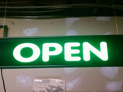 Large OPEN SIGN Store Front Window Wall Door Display Electrical Electric Powered