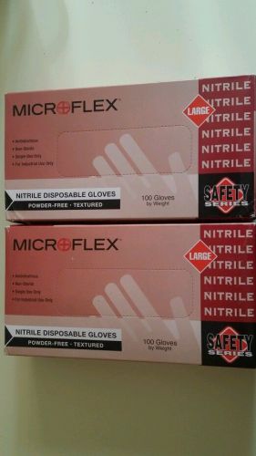 Microflex  large powder-free nitrile examination gloves - for sale