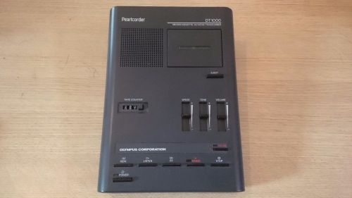 Olympus Pearlcorder DT1000 Microcassette Dictation Recorder  W/Footpedel
