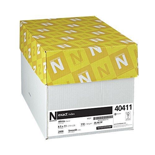 Neenah Paper Exact Index Cardstock, 110 lb, 8.5 x 11 Inches, 2000 Sheets, 94
