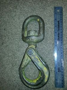 Swivel hook Crosby 1/2&#034; cable 3/8&#034; chain rigging winch