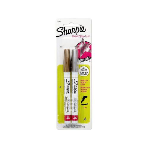 Sharpie Oil-Based Fine Point Paint Markers 1 Gold &amp; 1 Silver Marker(37368)