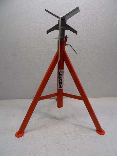 Ridgid 56662 Red Model VJ-99 V Head Low Pipe Stand. 28in- 53in Height